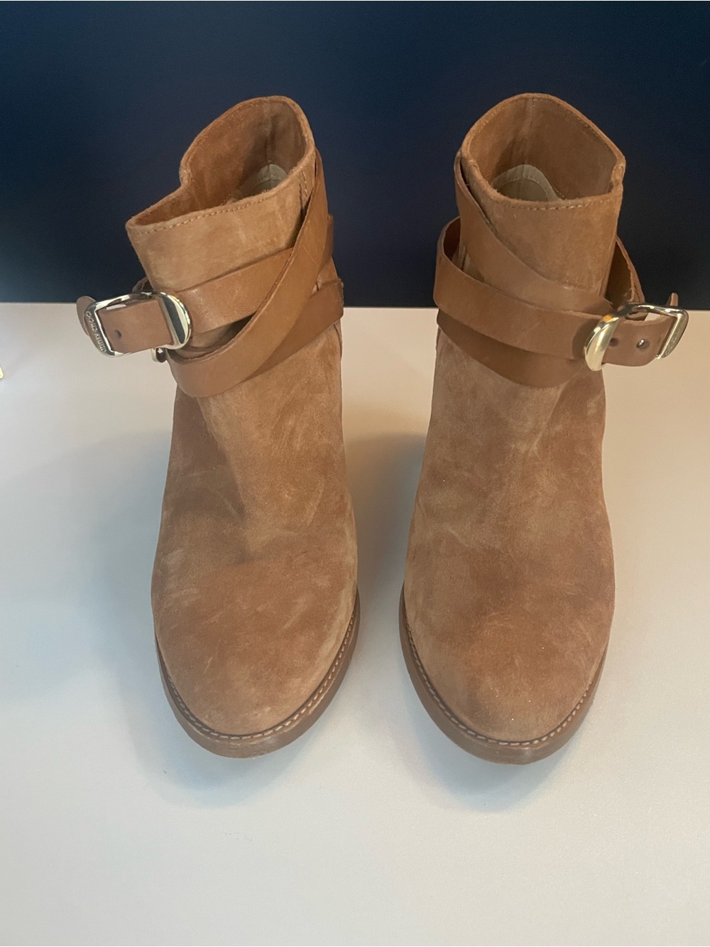 Jimmy Choo Melba Suede Ankle Bootsin Brown Sandalwood (size 39.5)